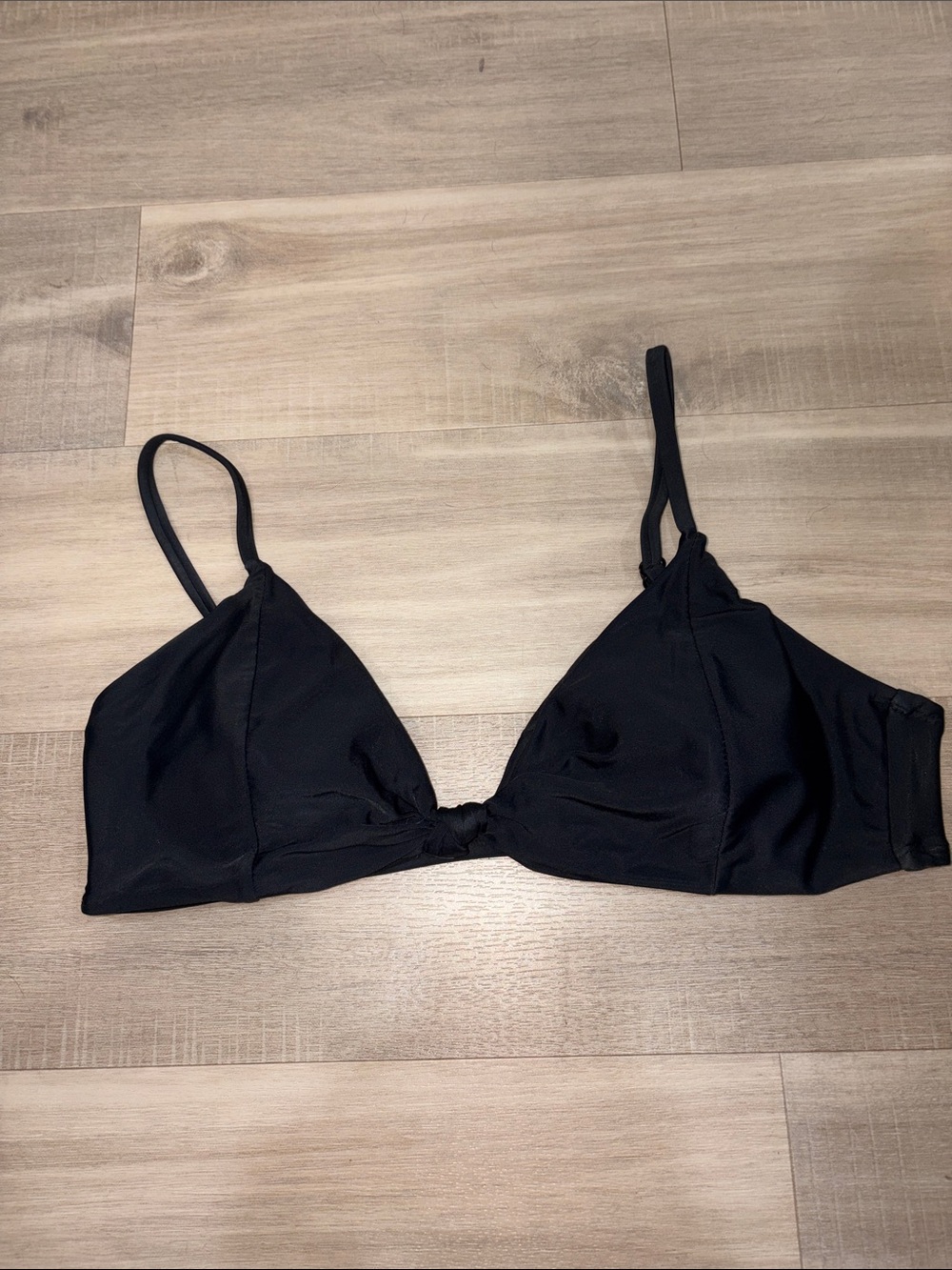No Boundaries Black Triangle Bralette with Thin Straps